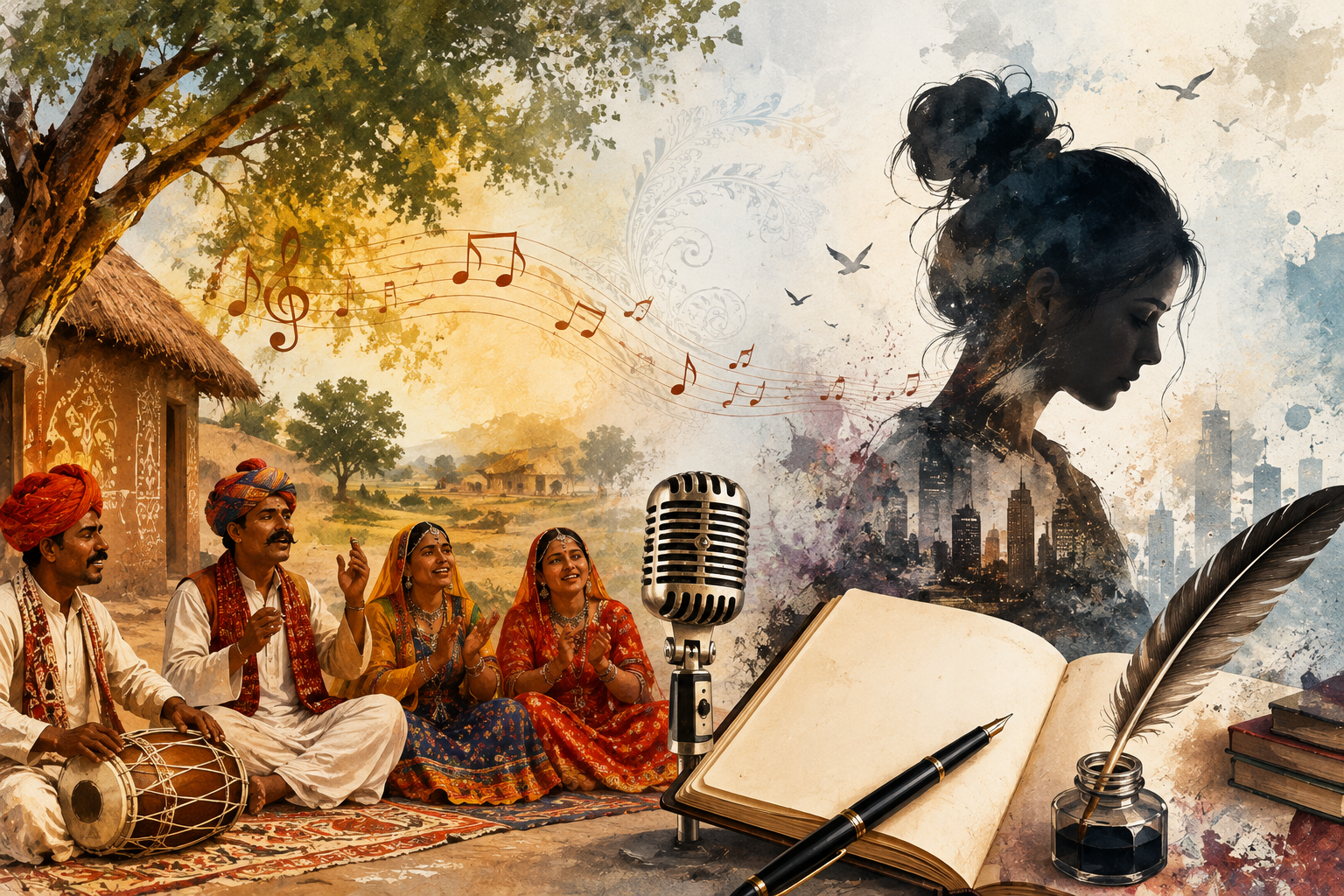 लोकगीत और आधुनिक काव्य: परंपरा की अनुगूँज
